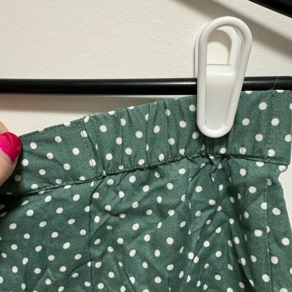 ✨NWT✨ ASOS Green Polka Dot Button-Up Skirt - Picture 4 of 9